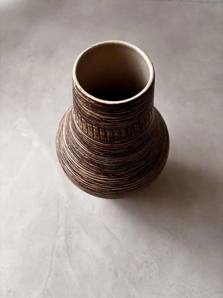 70s Spara ceramic Japandi vase, minimalist vase.