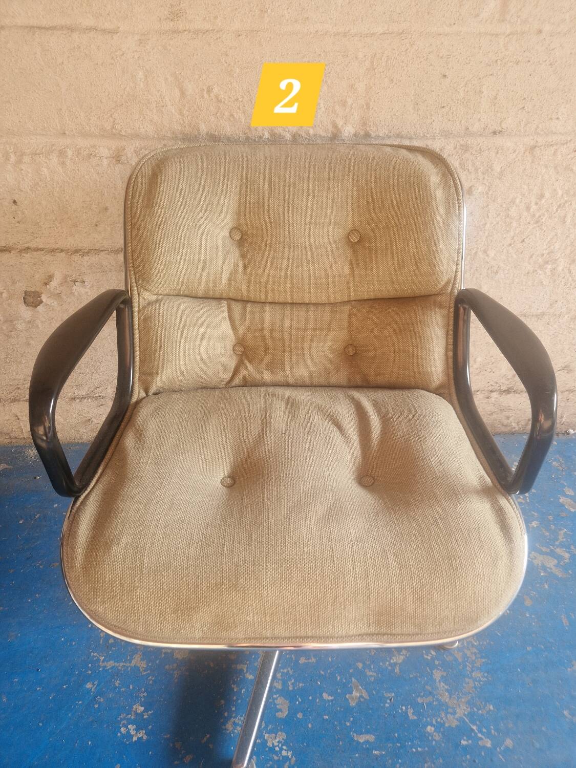 Set of 4 Charles Pollock style armchairs for Knoll