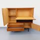Vintage Scandinavian style secretary bookshelf storage furniture.
