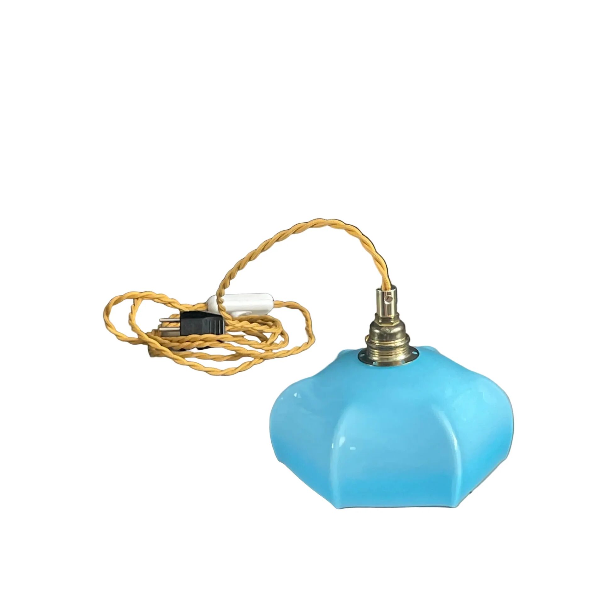 Blue glass lantern