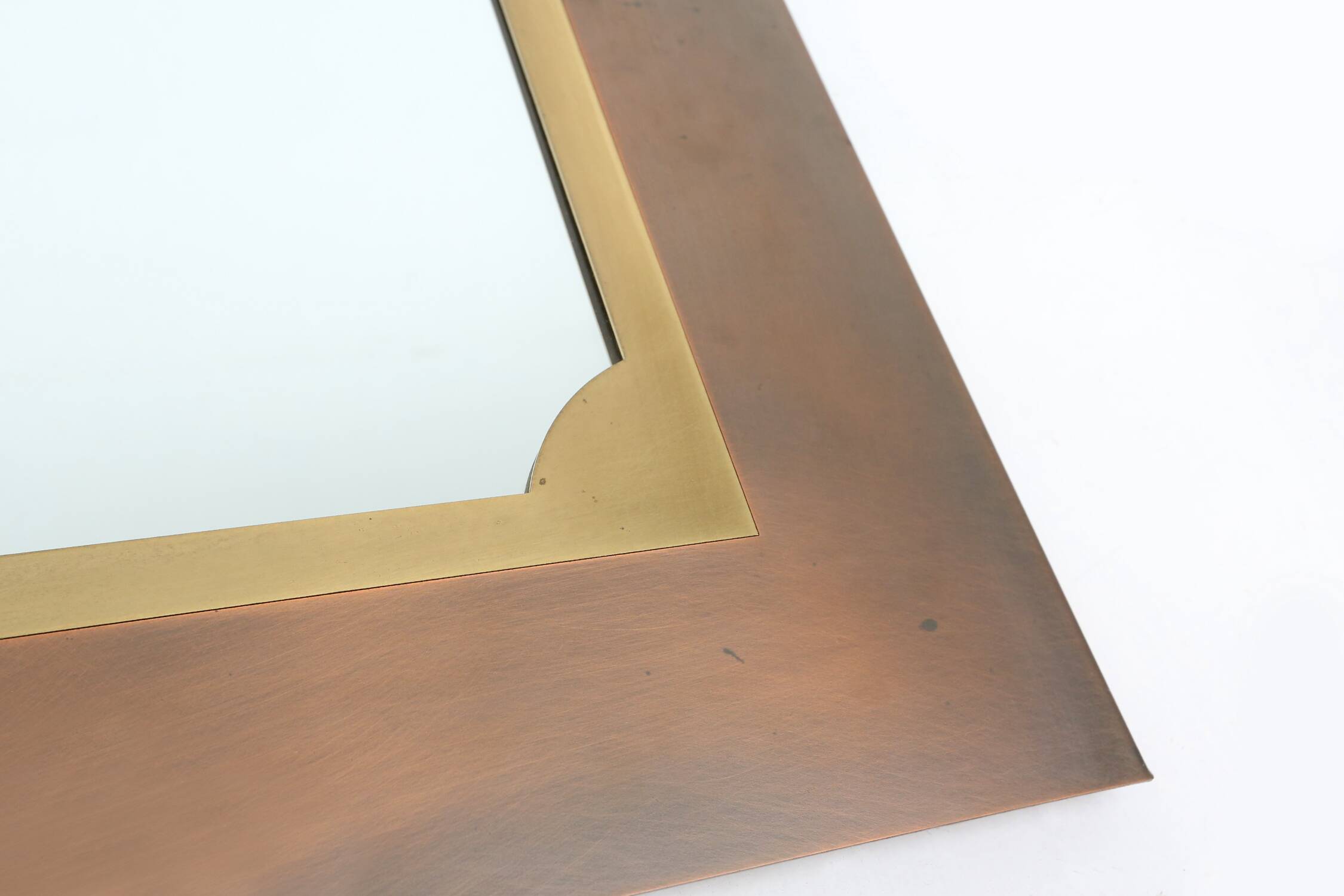 Sophisticated Belgo Chrome graphical mirror, Belgium ca. 1980