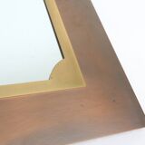 Sophisticated Belgo Chrome graphical mirror, Belgium ca. 1980