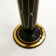 Black cornet vase with graphic decoration, 1950s