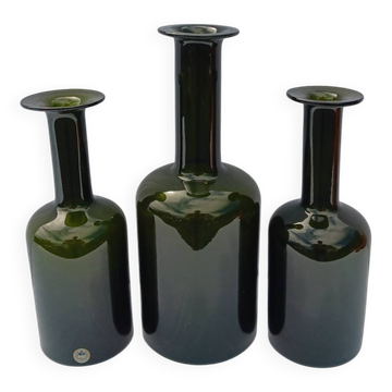 Set of 3 GULVASE by Otto Brauer for Holmegaard