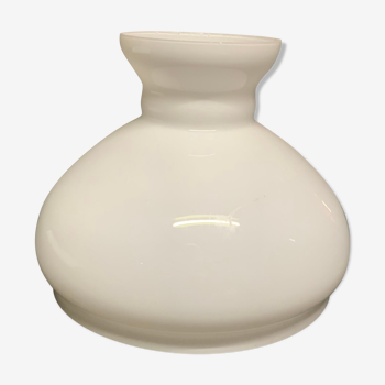 White opaline glass dome lampshade