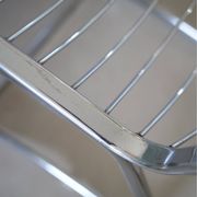 Lot of 2 chrome metal chairs by Gastone Rinaldi.
