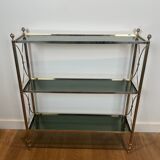Neoclassical style silver-plated metal shelf attributed to the Jansen company