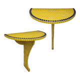 Pair of floating consoles, tesela mosaic, Art Decó, 50's – France