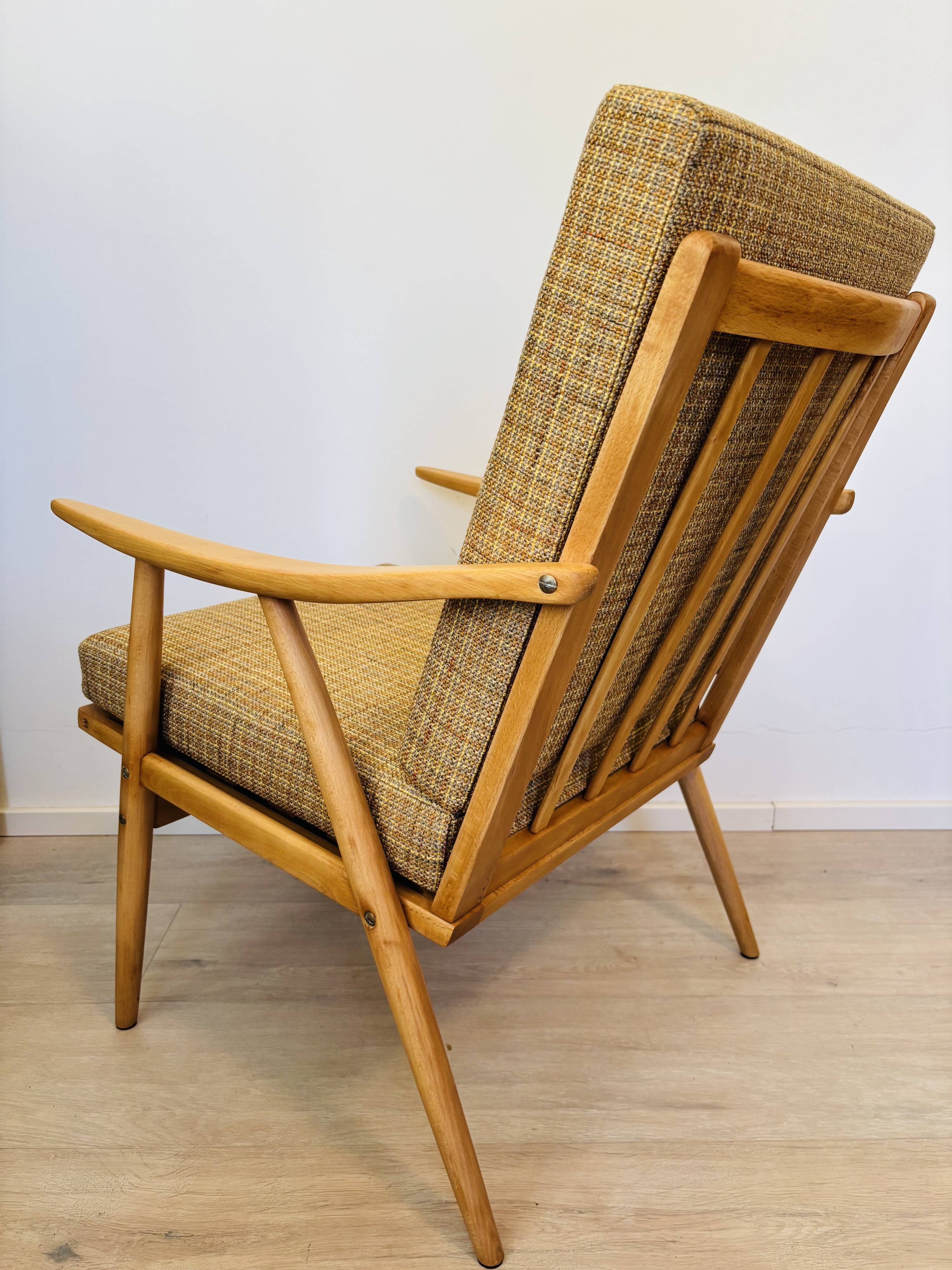 Fully restored boomerang lounge armchair by ton from czechoslovakia 1960’s
