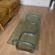 Chrome and smoked glass coffee table