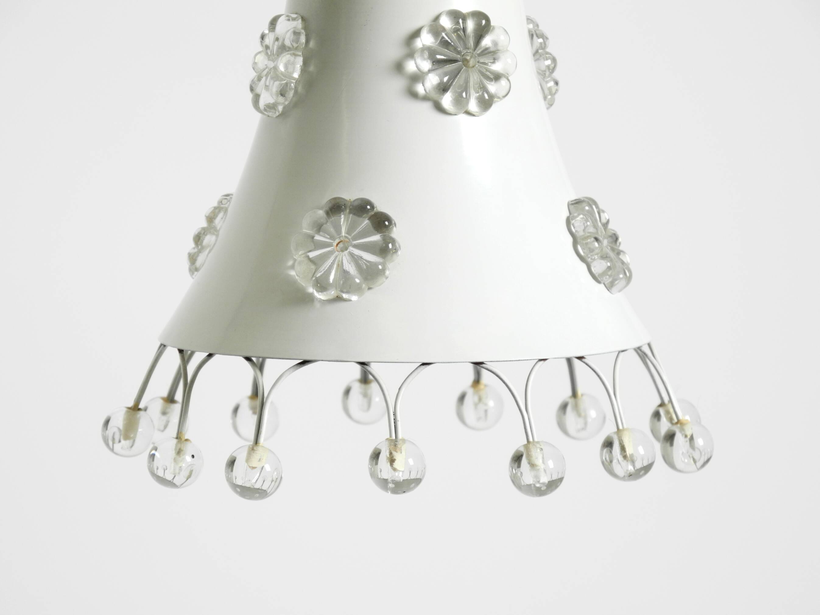 Beautiful small mid-century pendant lamp by Emil Stejnar in a trumpet shape