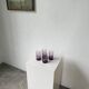 Set of 4 purple graphic octagonal glasses