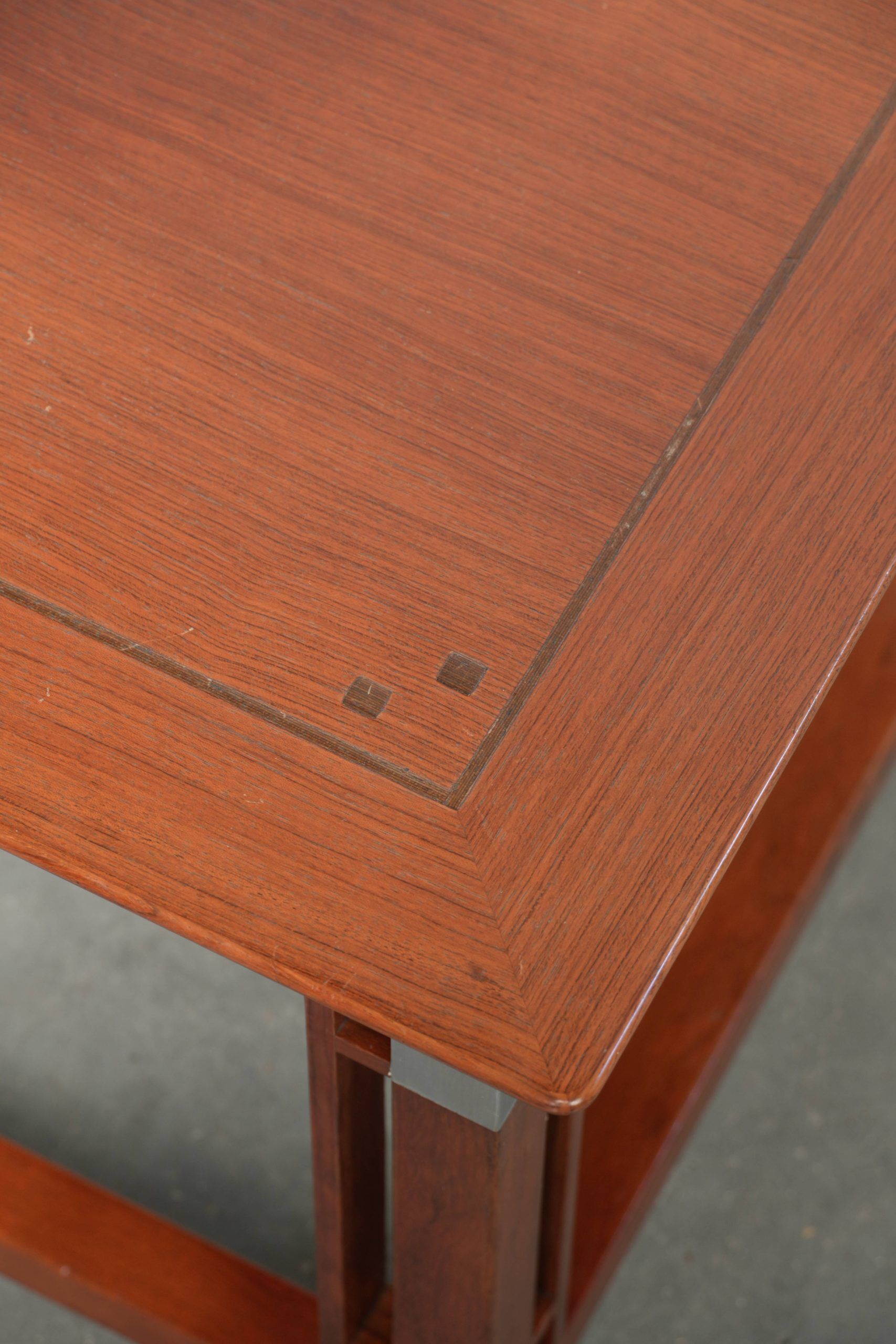 Table d'appoint/café Art Déco vintage carrée