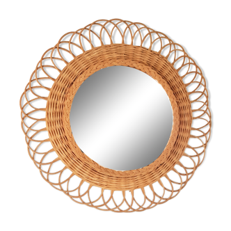 Mirror sun in rattan