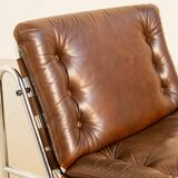"SZ07" brown leather armchair by Martin Visser for Spectrum 60's