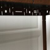 Perforated sheet metal and wood console