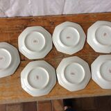 Set of 7 vintage porcelain dessert plates