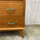 Vintage chest of drawers with compass feet