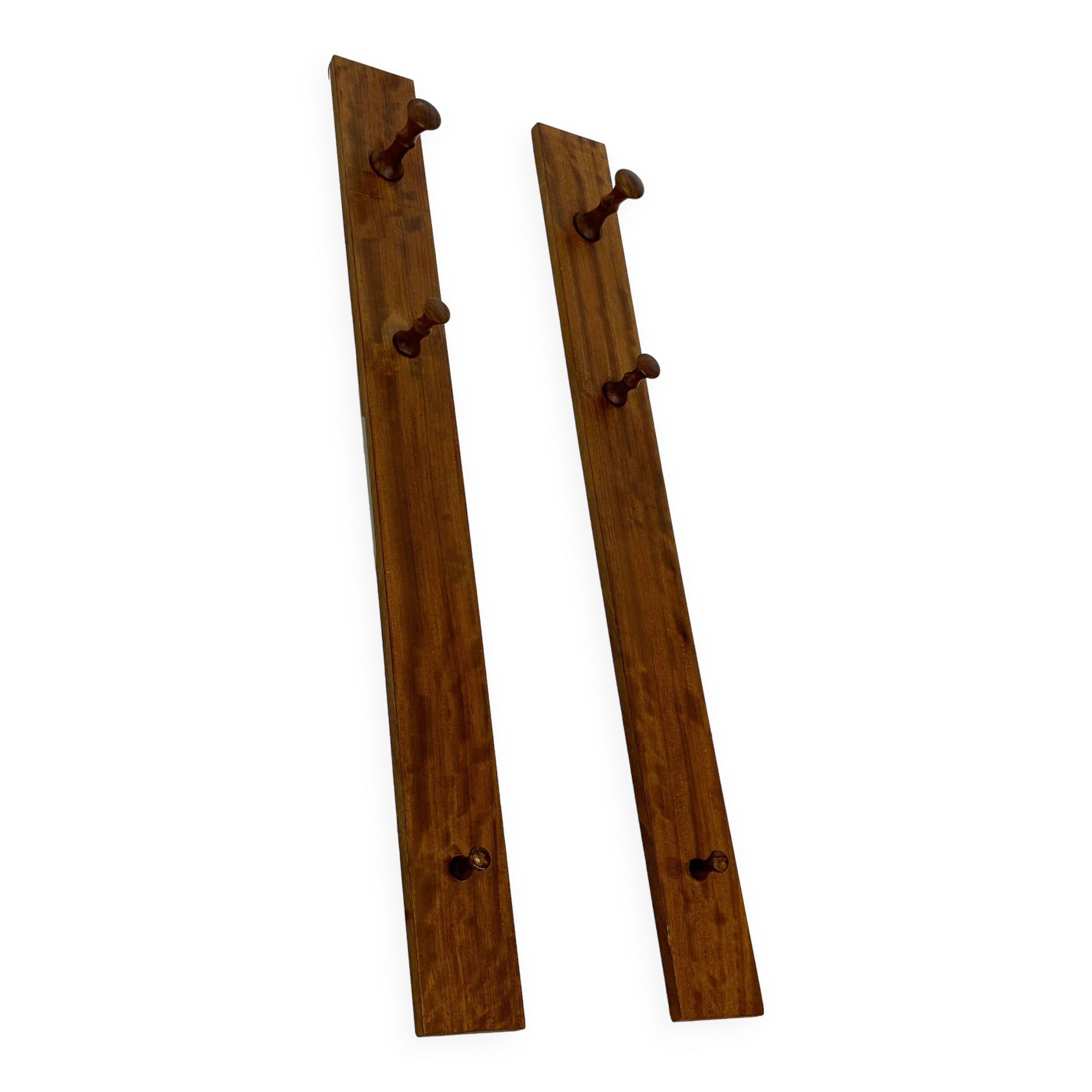 Vintage Danish Wall Coat Racks - Set of 2 in Teak Danish Design