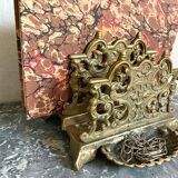 Vintage letter holder in gilded brass