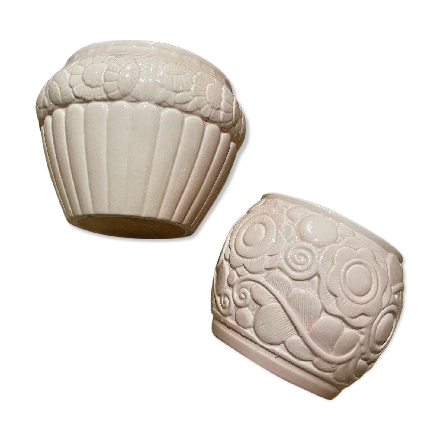 Pair of pot covers in saint clément ceramic