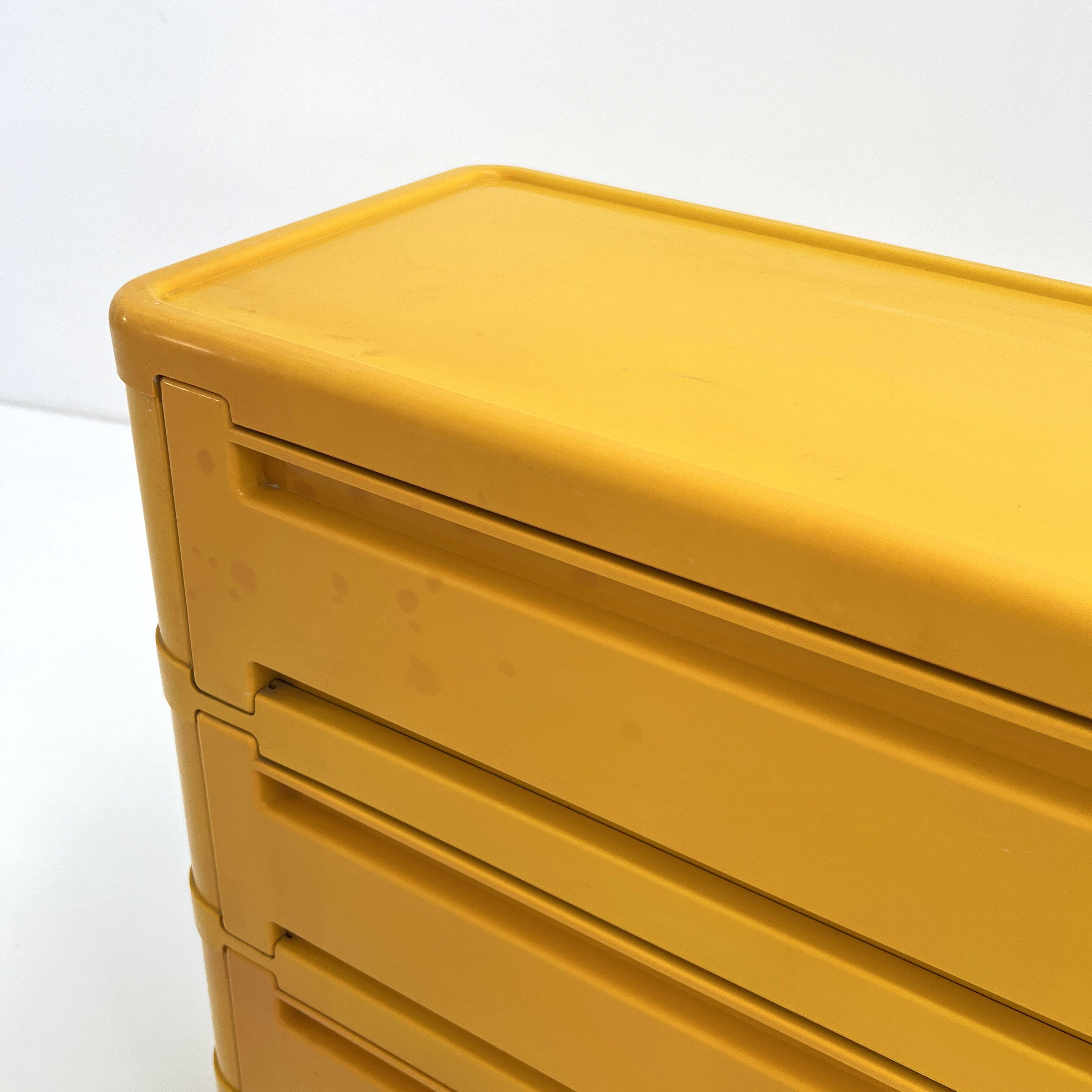 Yellow cabinet model "4964" by Olaf Von Bohr for Kartell, 1970