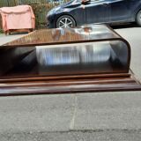 Large square coffee table by Hugues Chebalier