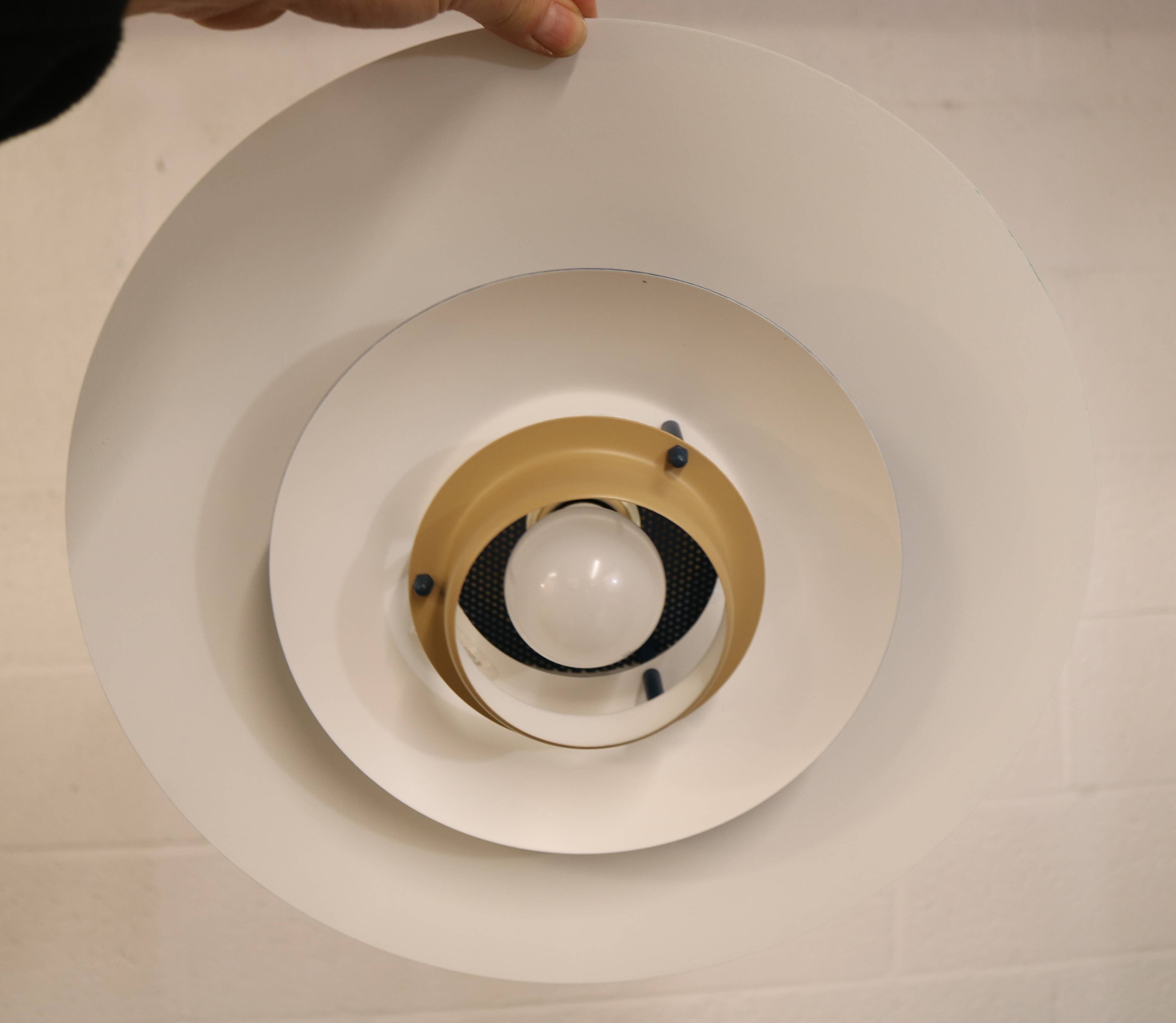 Vintage Jeka Metaltryk Volga Lamp: Fully restored - Danish Modern Design