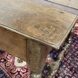 19th-century desk in walnut and oak