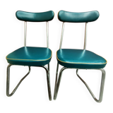 Pair of industrial office chairs