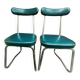 Paire de chaises de bureau industrielles