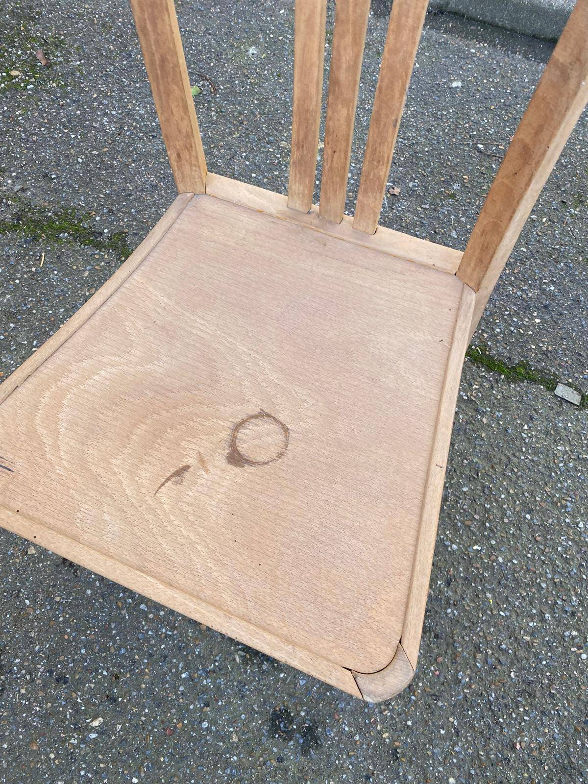 Scandinavian bistro chair in raw beech wood