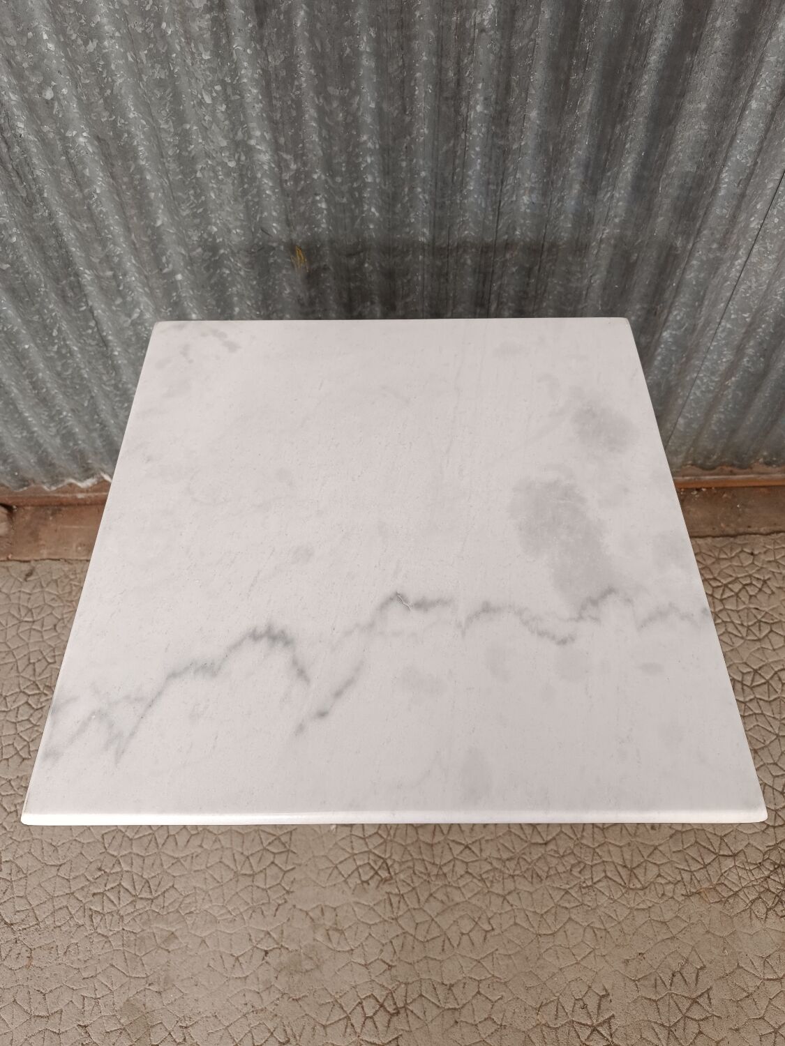 Vintage bar / bistro table in cast iron and marble