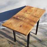 Table pine two-tone black 4 people