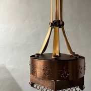 Arts and crafts metal ceiling lamp | Sweden | 1920s
