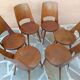 Suite de 6 chaises de bistrot Baumann modèle Mondor années 1960