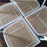 White Cesca B32 Marcel Breuer chairs 1970