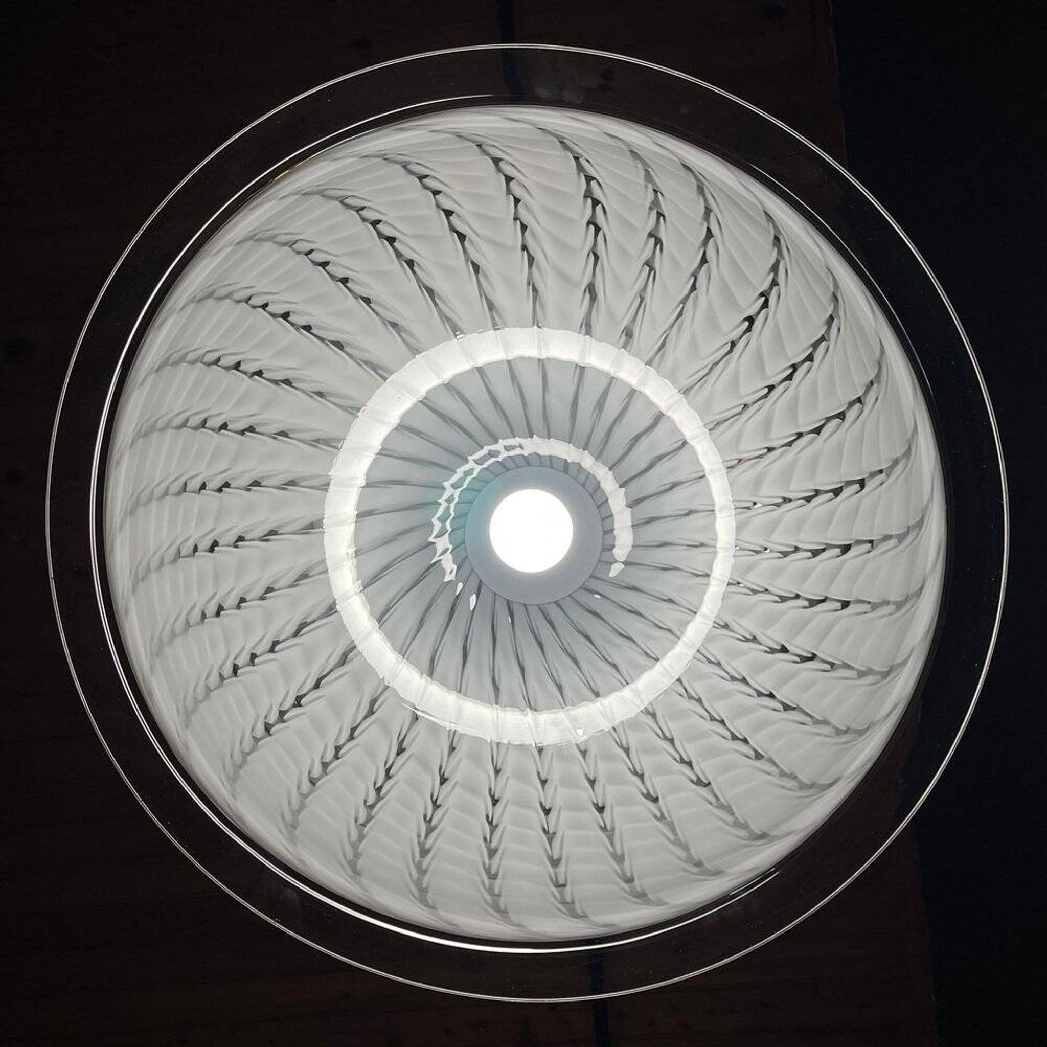 Murano glass pendant lamp, tourbillon, Italy, 1970s
