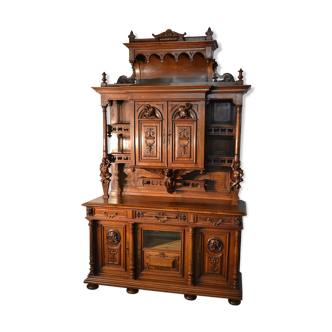 Troubadour style walnut dining room sideboard