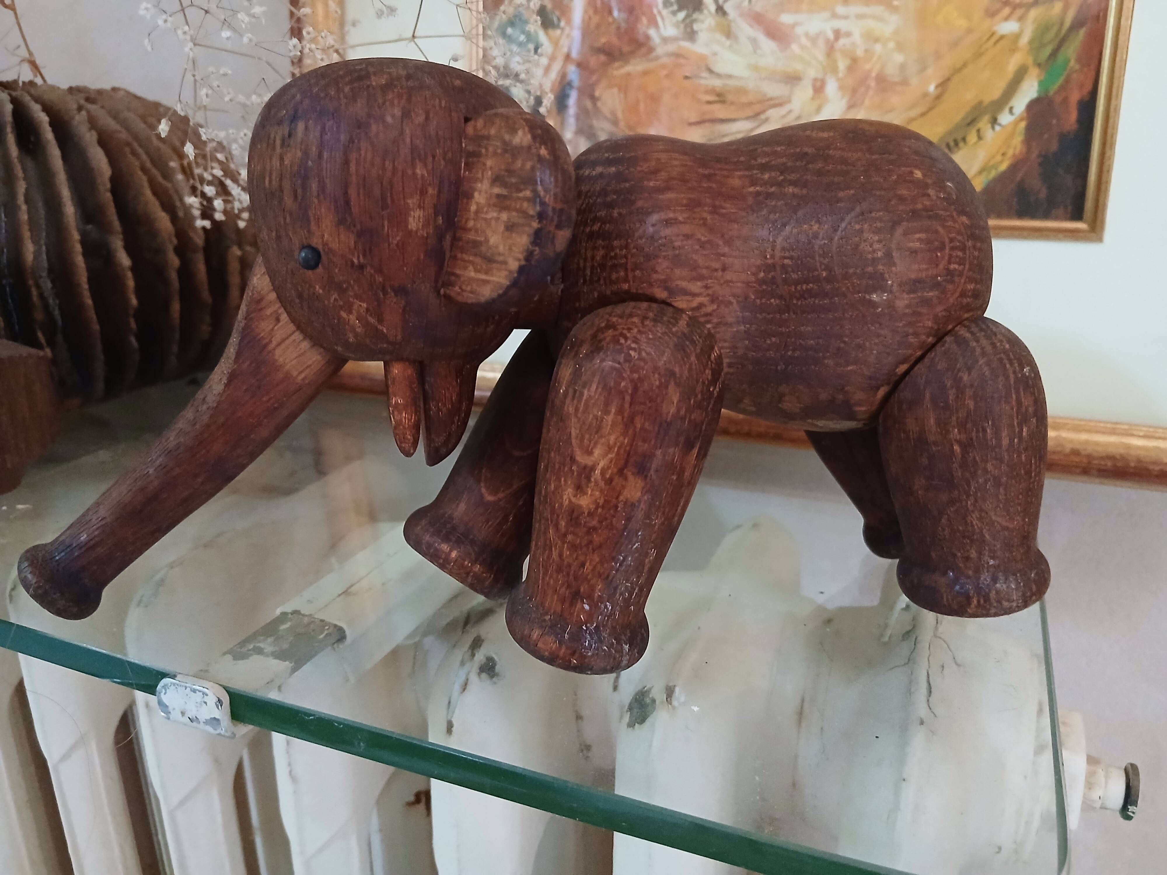 Elephant Kay Bojesen chêne années 50