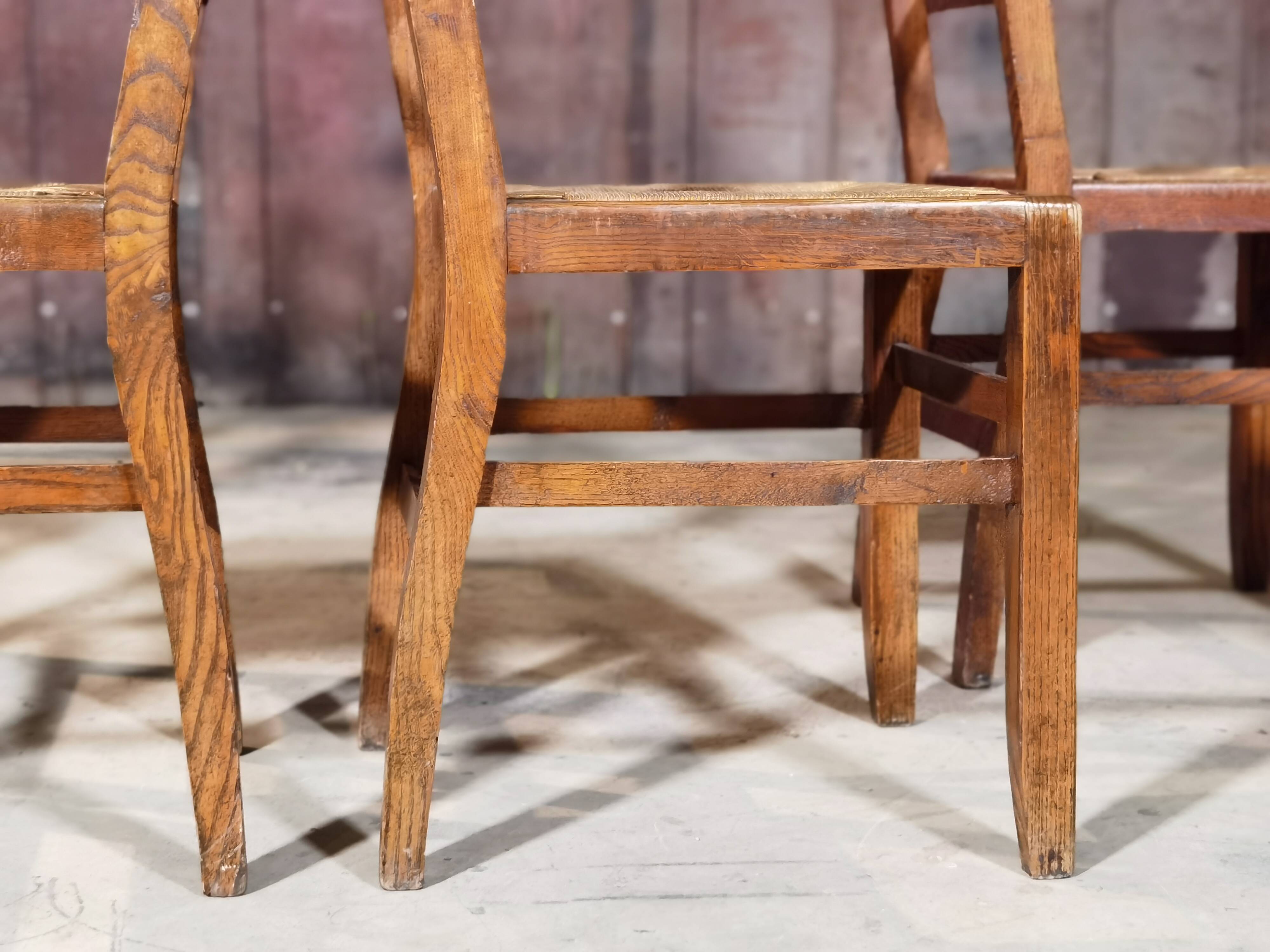 Lot de 4 chaises Pierre Cruege