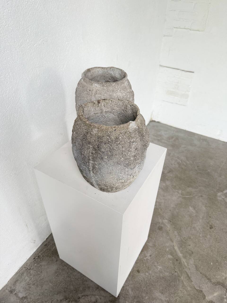 Pair of cement planters, 1900