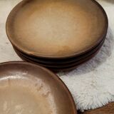 Ensemble de 7 assiettes en grès Vintage