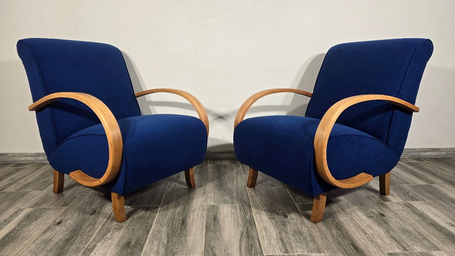 Chaises longues de Jindrich Halabala, années 1940, ensemble de 2