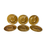 6 artichoke plates in Gien earthenware