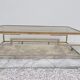 Rectangular coffee table in brass and chromed metal 1970 design