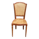 Louis XVI caned chair, solid oak, 20th century.