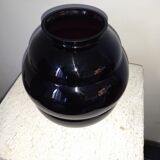 Amethyst blown glass vase art deco