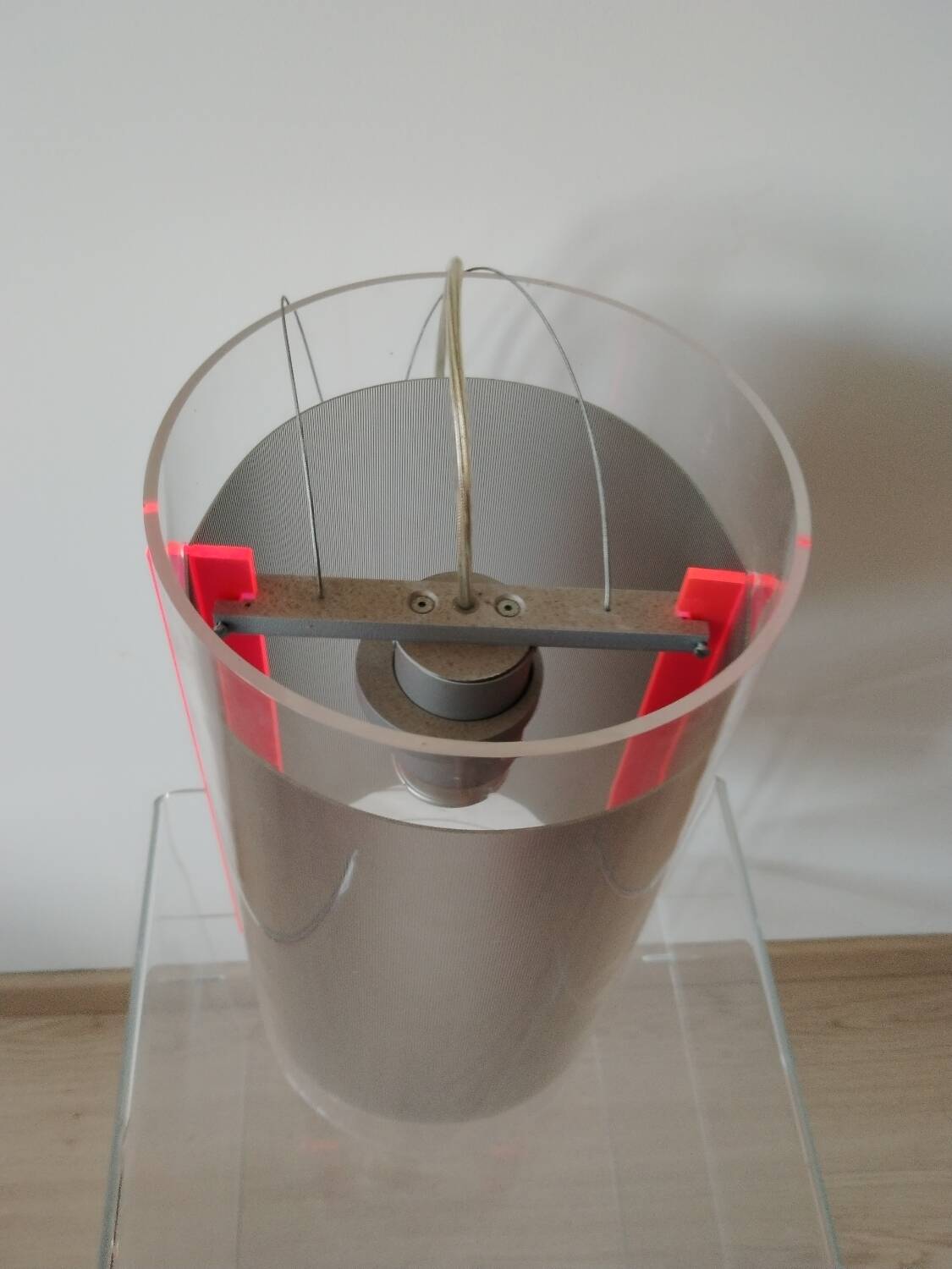 Designer plexiglass pendant light