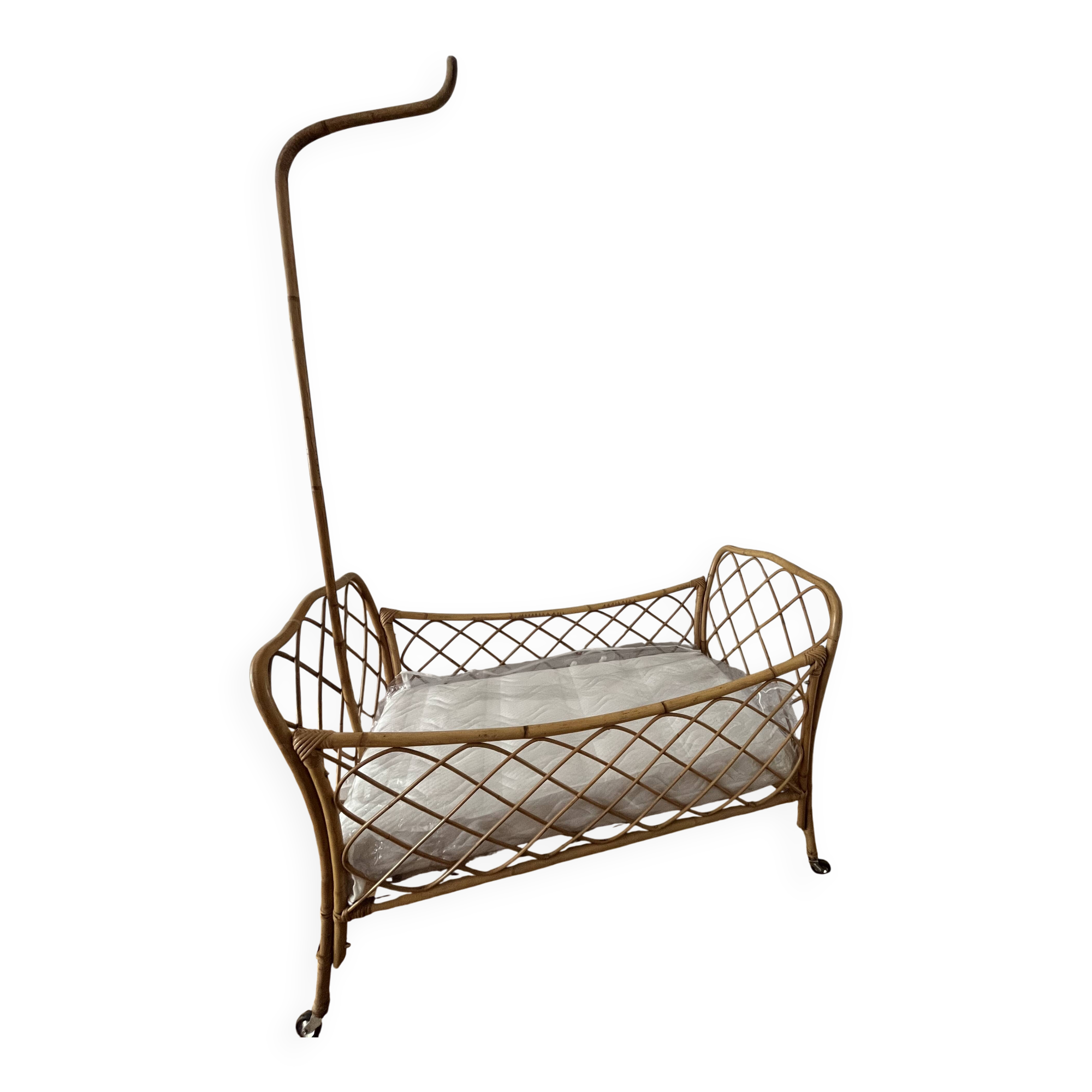 Beautiful vintage rattan bed